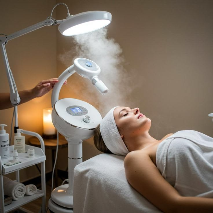 Relaxing steam facial at Vishaka Clinic, aesthetic clinic in OMR